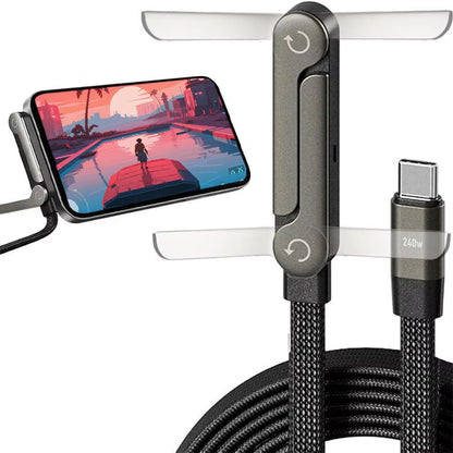 OmniFlex™ 2-in-1 Fast Charging Cable & Invisible Stand
