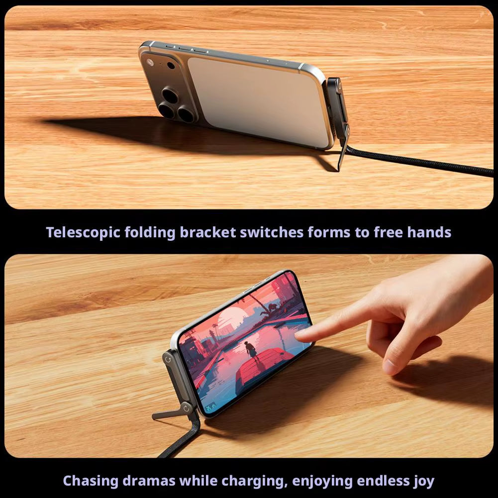OmniFlex™ 2-in-1 Fast Charging Cable & Invisible Stand