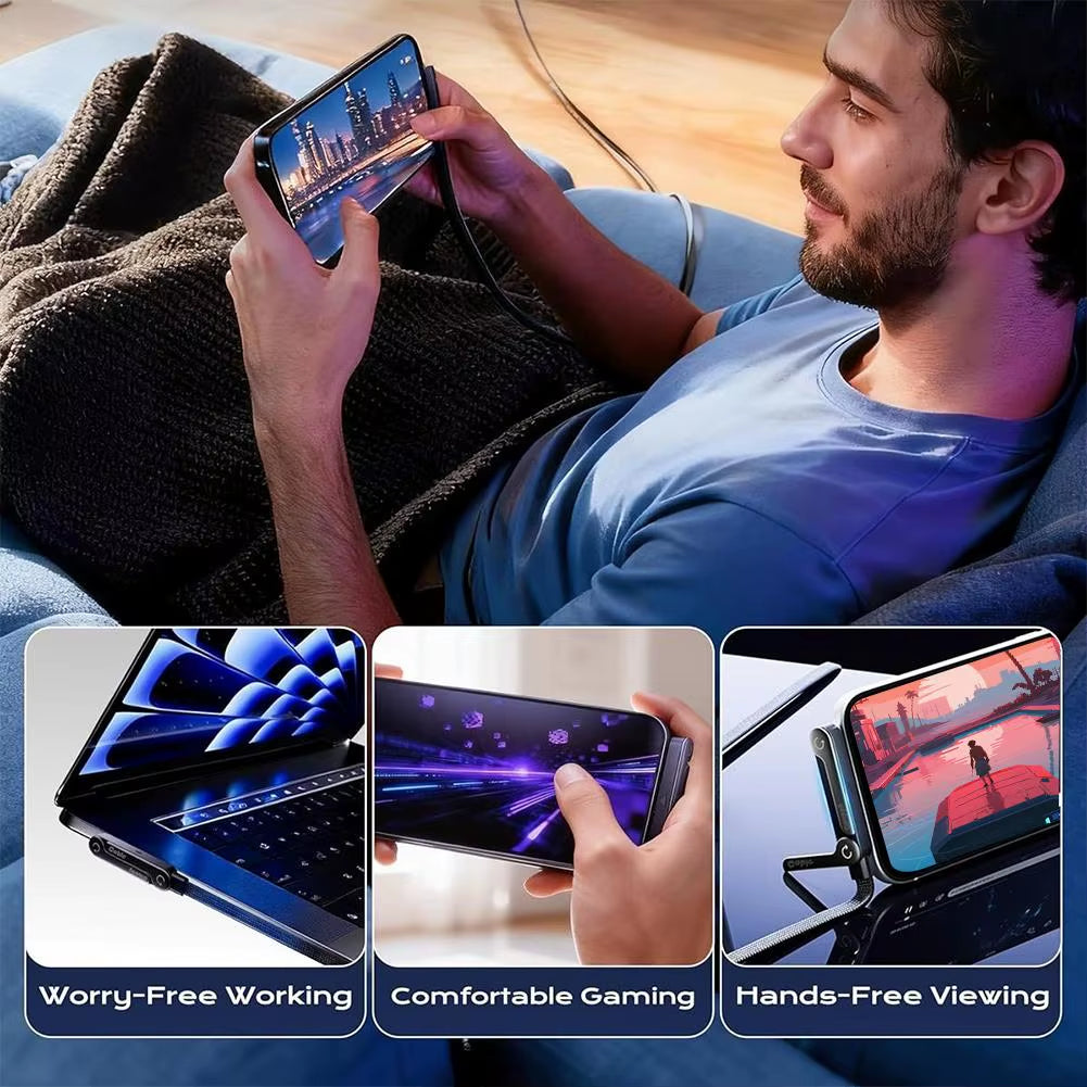 OmniFlex™ 2-in-1 Fast Charging Cable & Invisible Stand