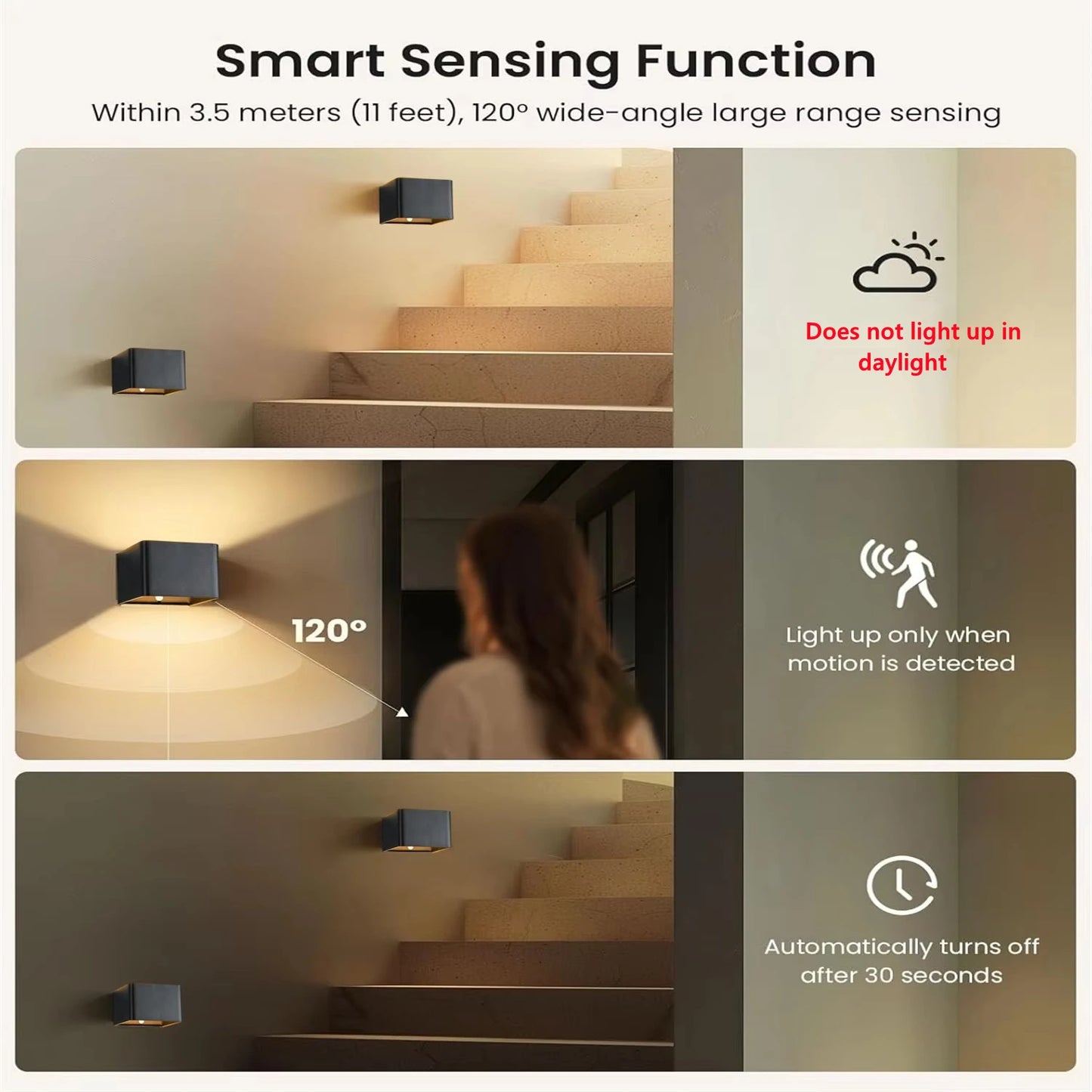 LumiAura™ Wireless Motion Sensor Wall Light